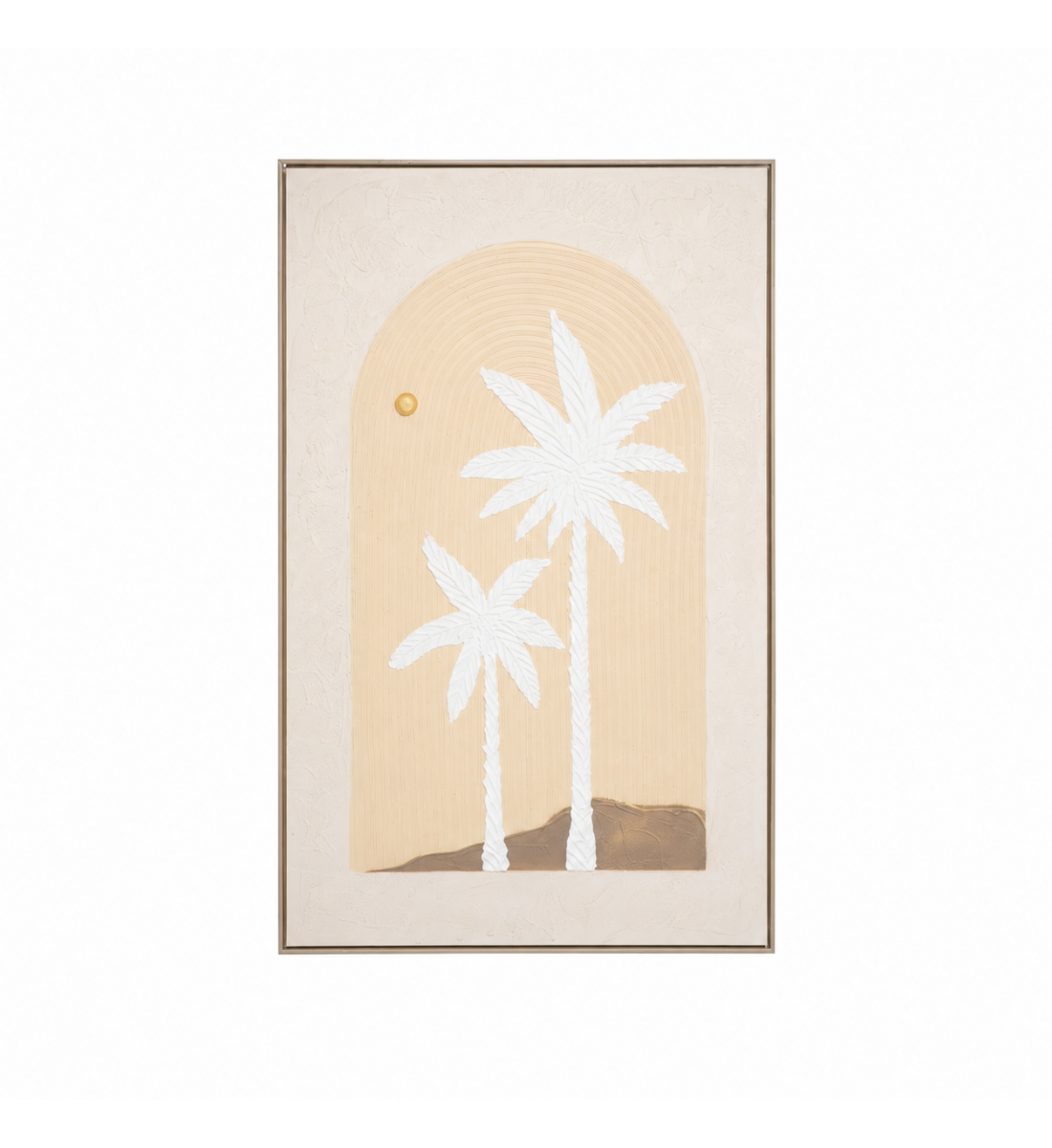 لوحة فنية للحائط بإطار ذهبي مقاس 80 × 120 سم