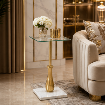طاولة خدمة مفرد ذهبى
بتصميم عصرى و أنيق