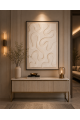 لوحة حائط مودرن بإطار أسود مقاس 120 × 80 سم