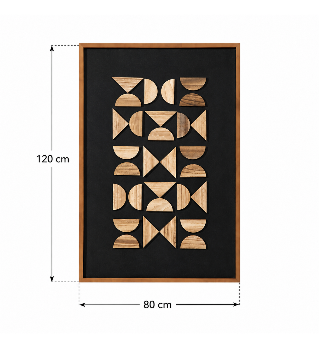 لوحة ديكور بإطار أسود مقاس 120 × 80 سم