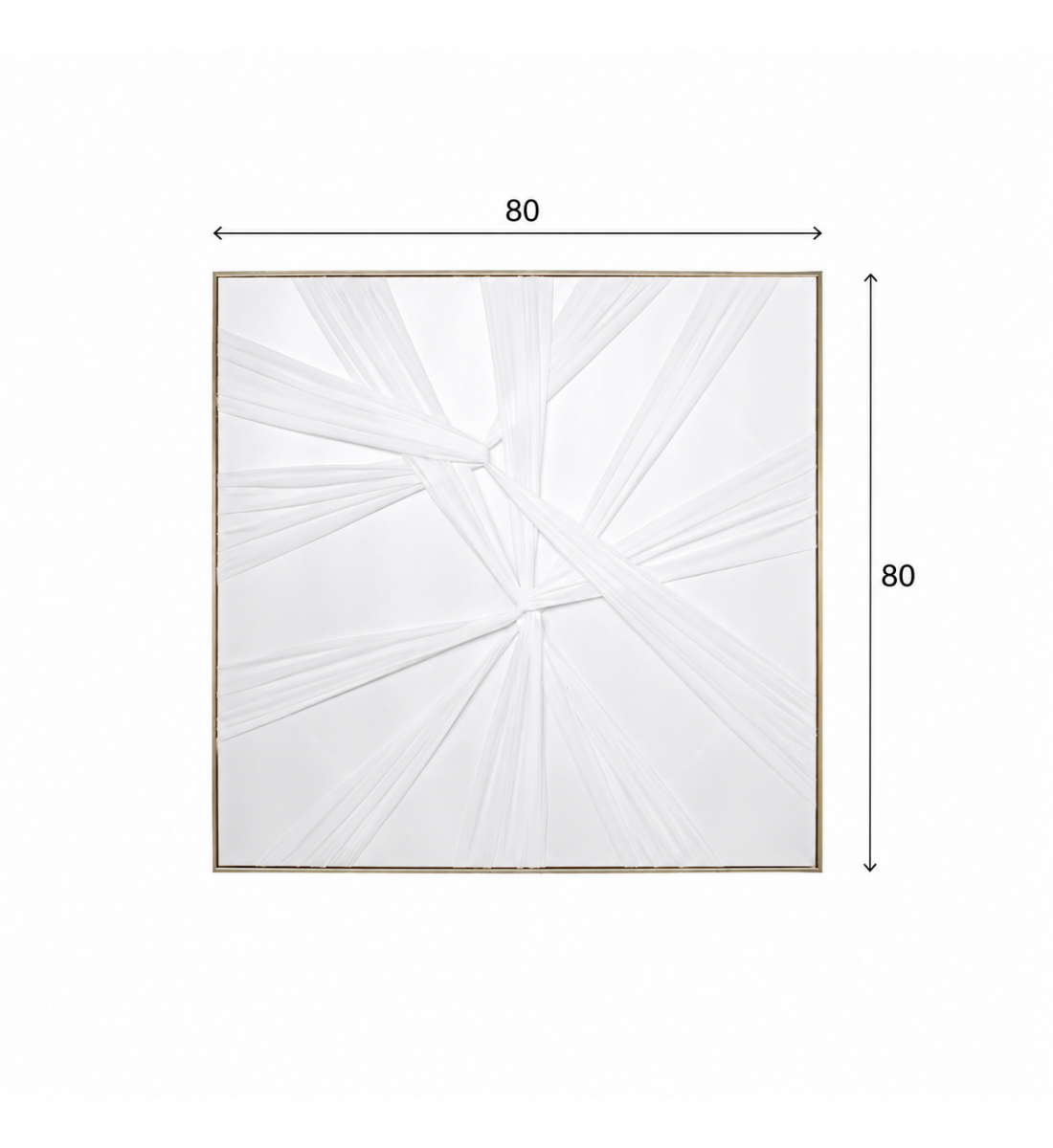 لوحة ديكور مربعة بإطار ذهبي مقاس 80 × 80 سم