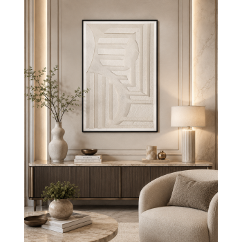 لوحة حائط بإطار أسود مقاس 80 × 120 سم