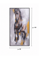 لوحة ديكور طولية بإطار أسود مقاس 80 × 160 سم