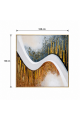 لوحة ديكور بإطار ذهبي مقاس 100 × 100 سم لوحة ديكور بإطار ذهبي مقاس 100 × 100 سم