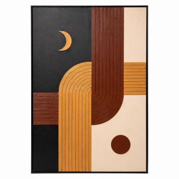 لوحة ديكور مودرن بإطار أسود مقاس 80 × 120 سم