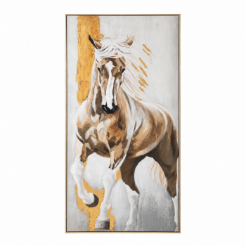 لوحة فنية طولية بإطار ذهبي مقاس 80 × 160 سم لوحة فنية طولية بإطار ذهبي مقاس 80 × 160 سم