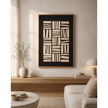 لوحة ديكور فاخرة بإطار أسود مقاس 120 × 80 سم