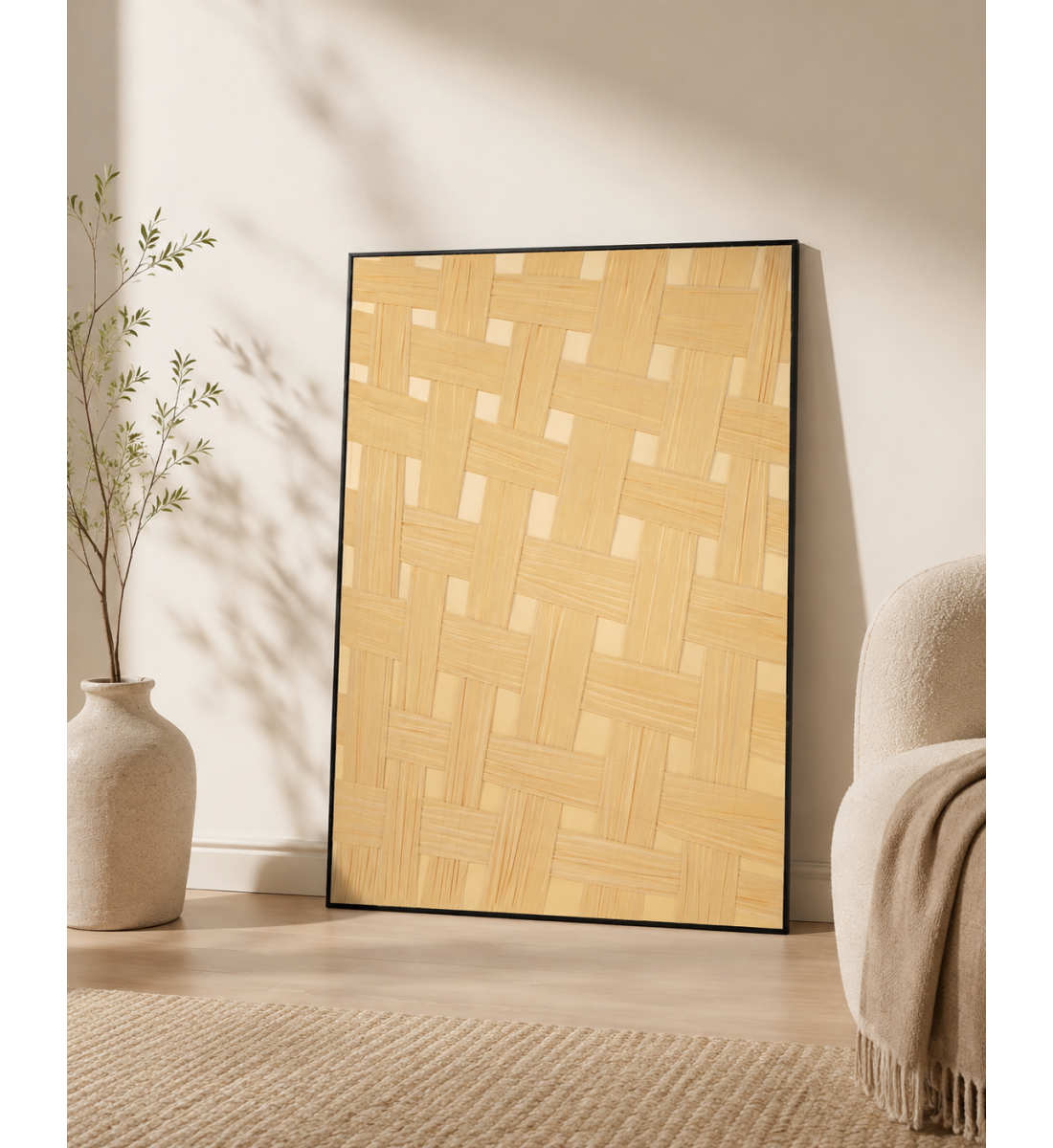 لوحة ديكور مودرن بإطار أسود مقاس 80 × 120 سم لوحة ديكور مودرن بإطار أسود مقاس 80 × 120 سم
