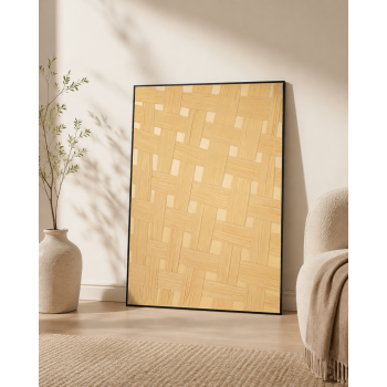 لوحة ديكور مودرن بإطار أسود مقاس 80 × 120 سم