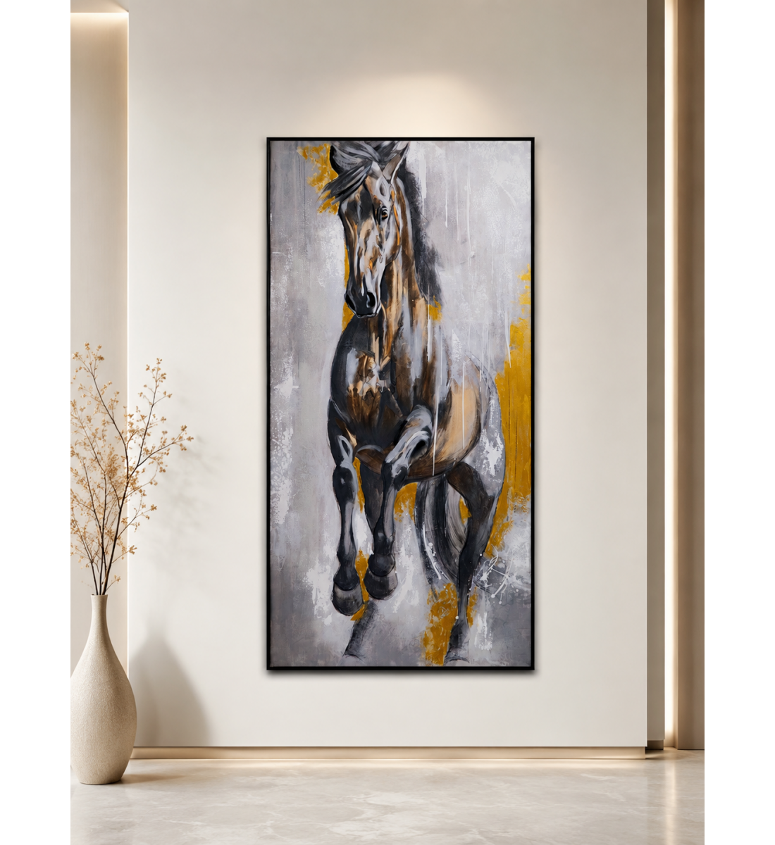 لوحة ديكور بإطار أسود مقاس 100 × 180 سم لوحة ديكور بإطار أسود مقاس 100 × 180 سم