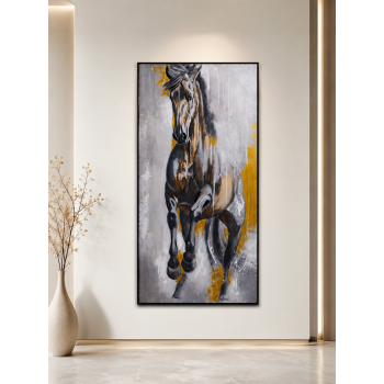 لوحة ديكور بإطار أسود مقاس 100 × 180 سم