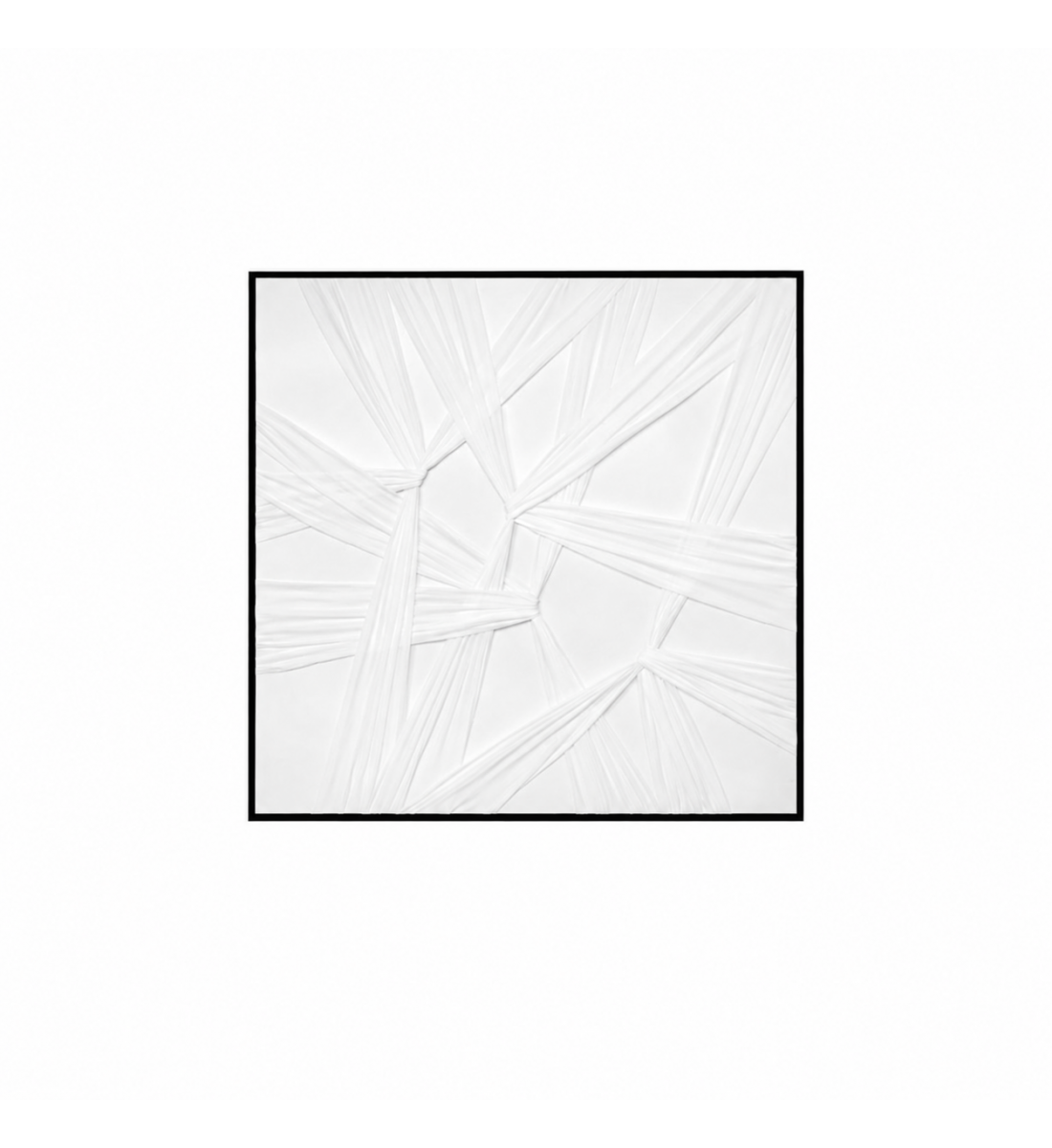 لوحة فنية مربعة بإطار أسود مقاس 80 × 80 سم