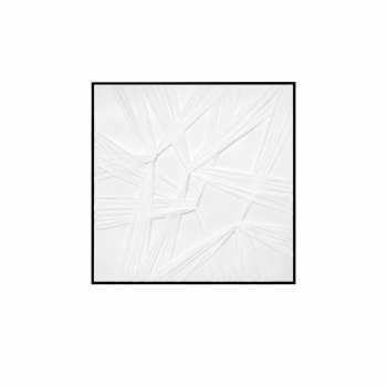 لوحة فنية مربعة بإطار أسود مقاس 80 × 80 سم
