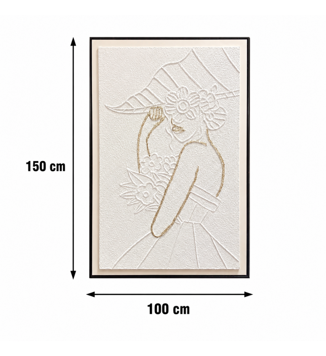 لوحة ديكور فاخرة بإطار أسود مقاس 100 × 150 سم لوحة ديكور فاخرة بإطار أسود مقاس 100 × 150 سم