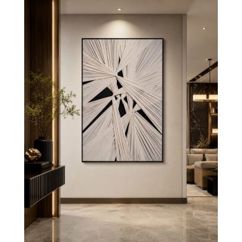 لوحة حائط فاخرة بإطار أسود مقاس 100 × 150 سم