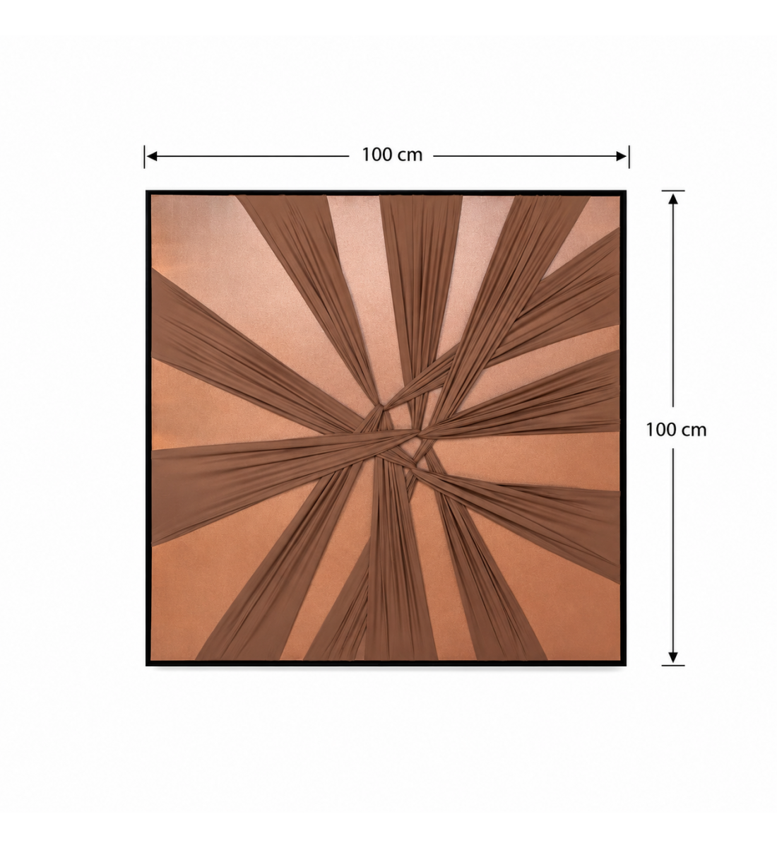 لوحة ديكور مربعة بإطار أسود مقاس 100 × 100 سم لوحة ديكور مربعة بإطار أسود مقاس 100 × 100 سم