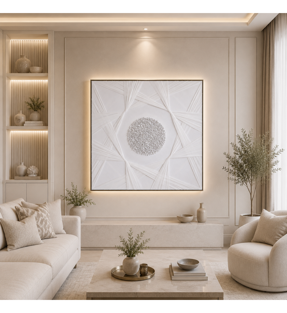 لوحة ديكور راقية مقاس 100 × 100 سم لوحة ديكور راقية مقاس 100 × 100 سم
