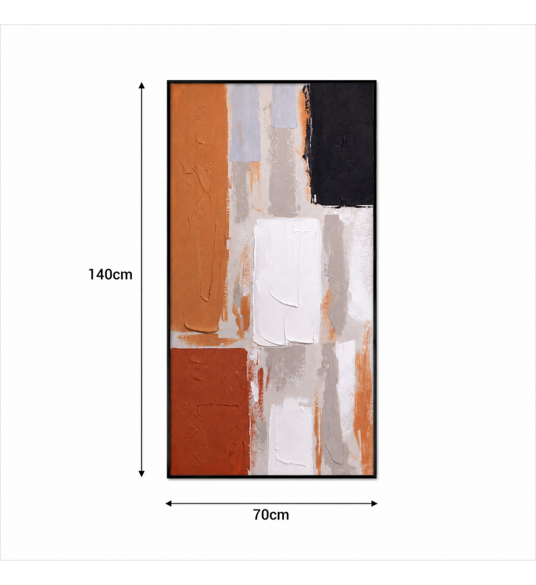 لوحة ديكور طولية بإطار أسود مقاس 70 × 140 سم