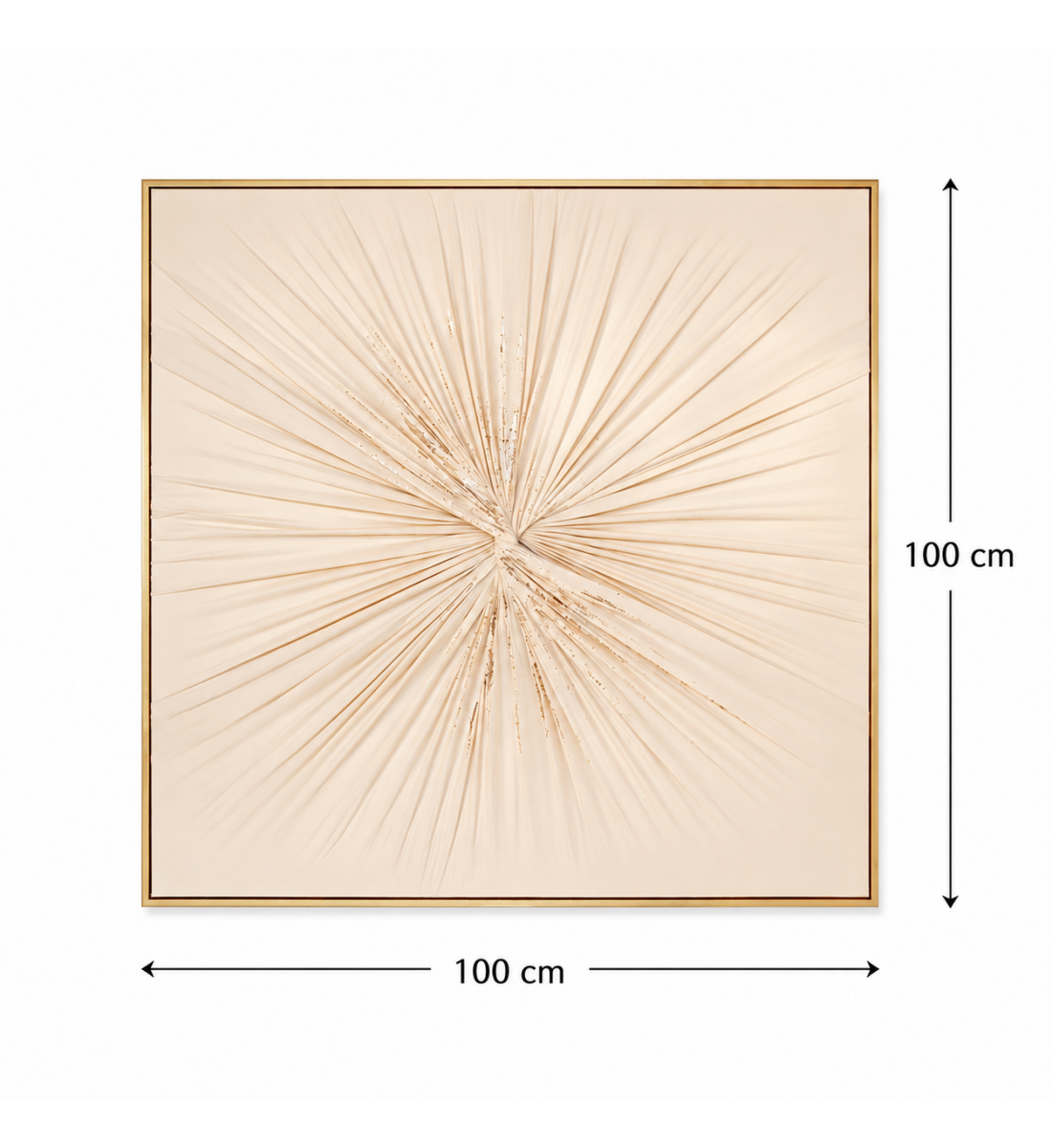 لوحة ديكور مربعة بإطار ذهبي مقاس 100 × 100 سم لوحة ديكور مربعة بإطار ذهبي مقاس 100 × 100 سم