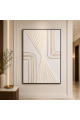 لوحة فنية مودرن بإطار أسود مقاس 80 × 120 سم