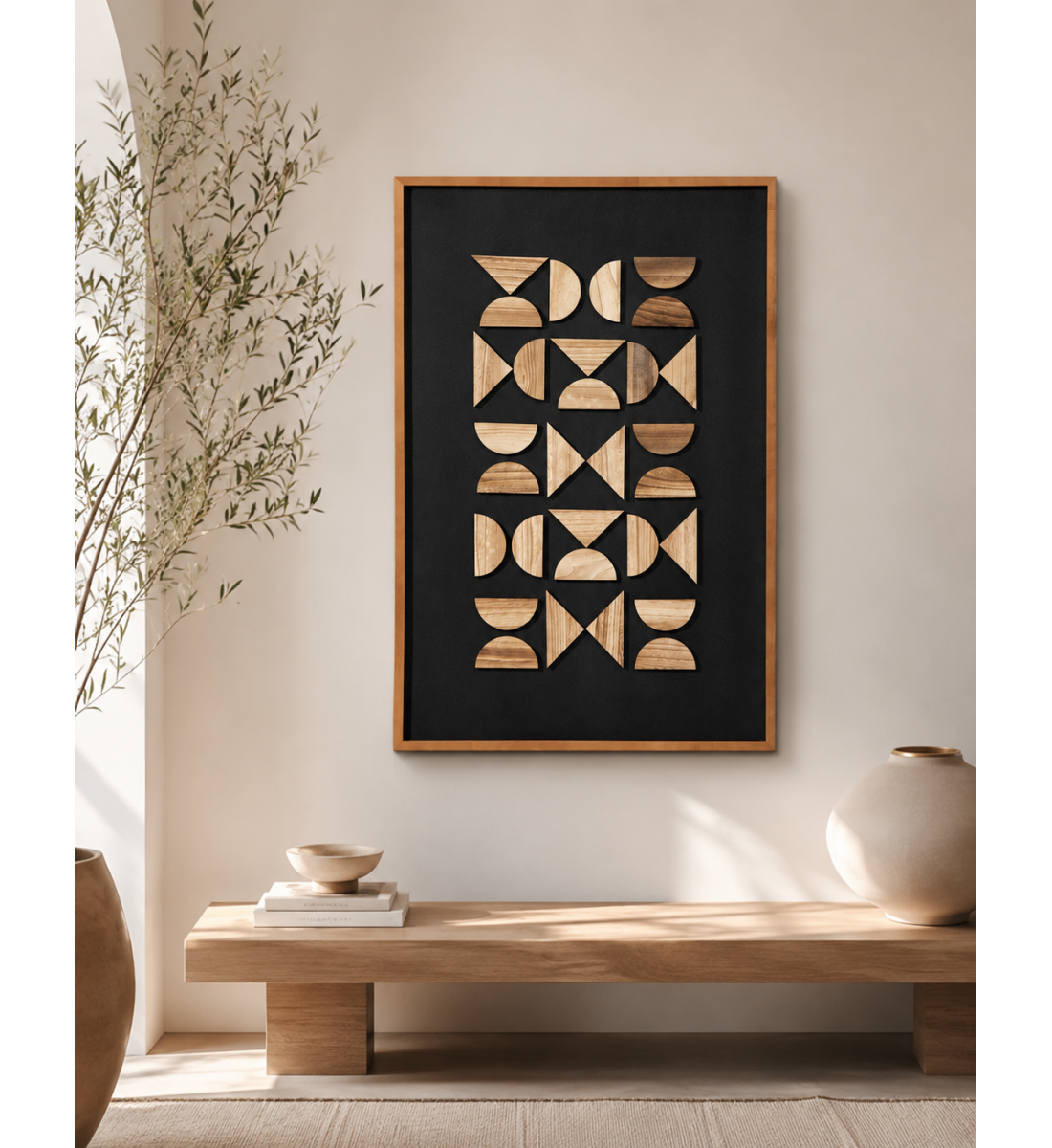 لوحة ديكور بإطار أسود مقاس 120 × 80 سم