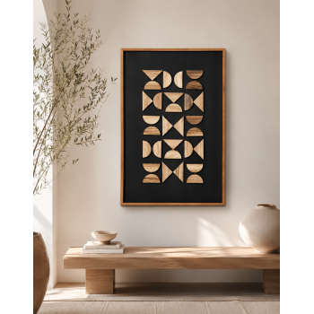 لوحة ديكور بإطار أسود مقاس 120 × 80 سم