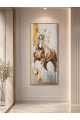 لوحة حائط بإطار ذهبي مقاس 80 × 180 سم لوحة حائط بإطار ذهبي مقاس 80 × 180 سم