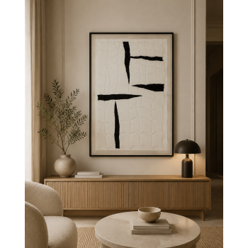 لوحة حائط راقية بإطار أسود مقاس 120 × 80 سم