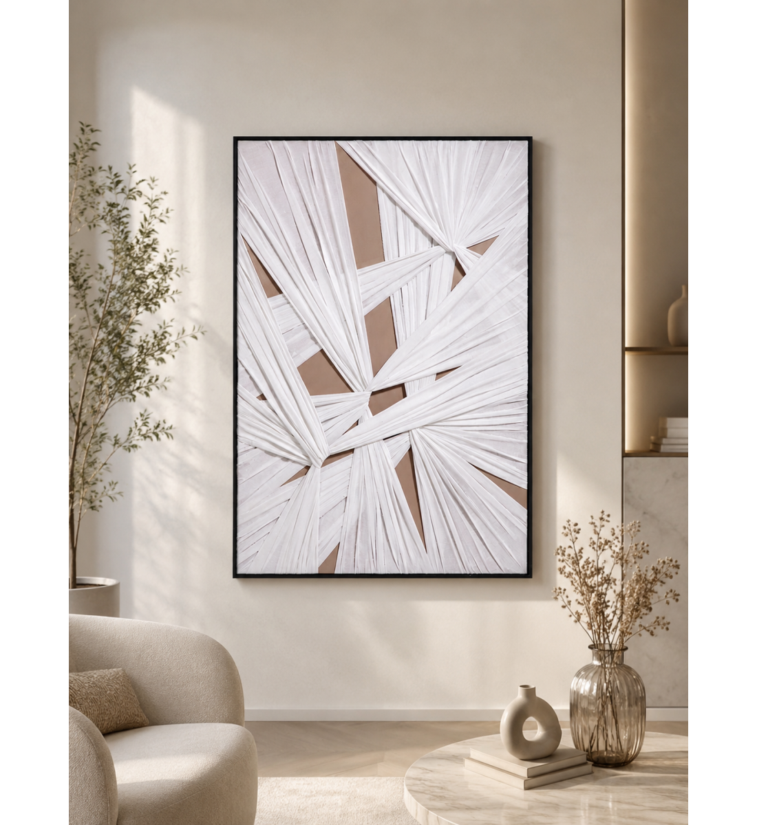 لوحة ديكور أنيقة بإطار أسود مقاس 80 × 120 سم لوحة ديكور أنيقة بإطار أسود مقاس 80 × 120 سم