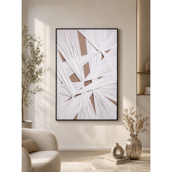 لوحة فنية كبيرة بإطار أسود مقاس 100 × 150 سم