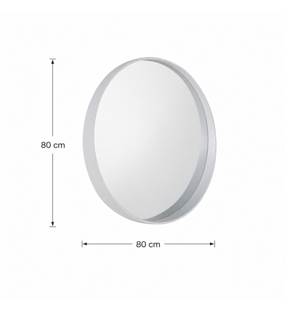 مراية حائط بأطار ابيضمقاس 80 × 80 سم مراية حائط بأطار ابيضمقاس 80 × 80 سم
