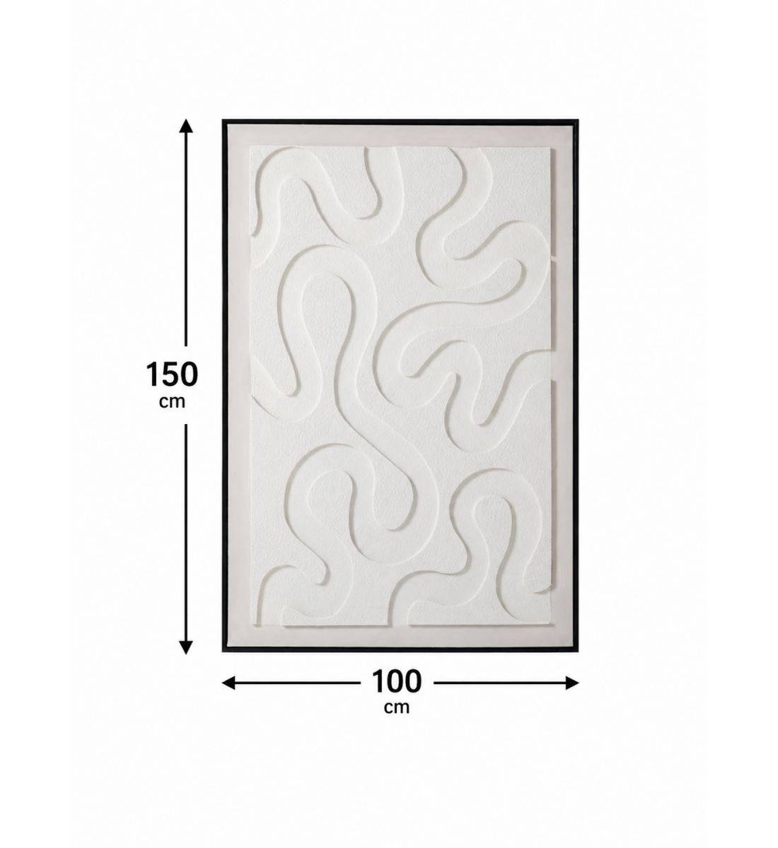 لوحة ديكور بإطار أسود مقاس 100 × 150 سم