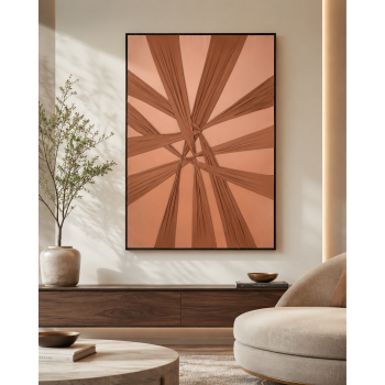 لوحة فنية بإطار أسود مقاس 80 × 120 سم
