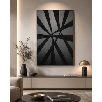 لوحة ديكور كبيرة بإطار أسود مقاس 150 × 100 سم
