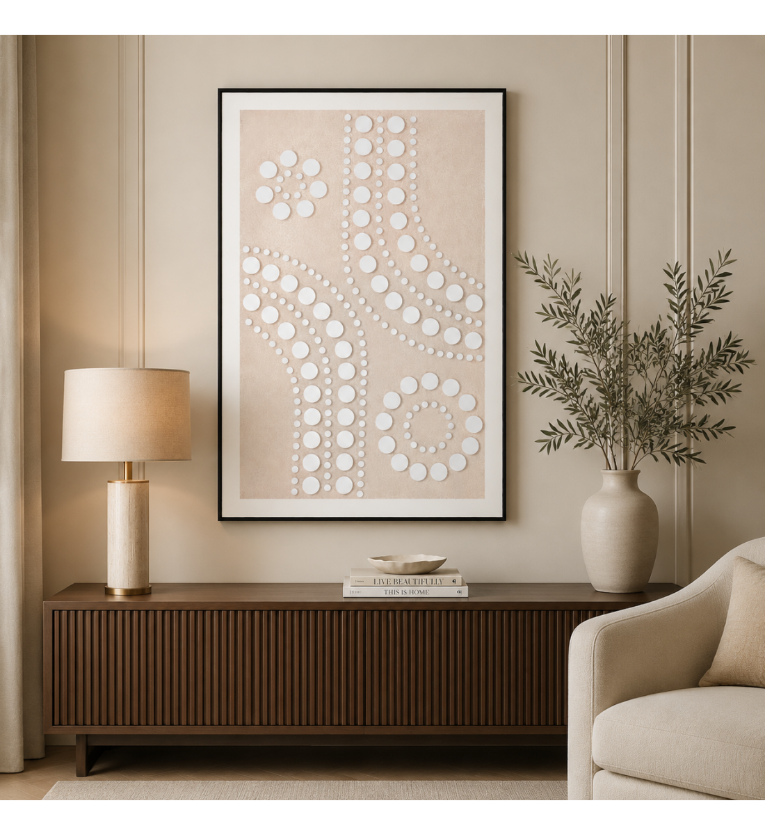 لوحة فنية بإطار أسود مقاس 120 × 80 سم لوحة فنية بإطار أسود مقاس 120 × 80 سم