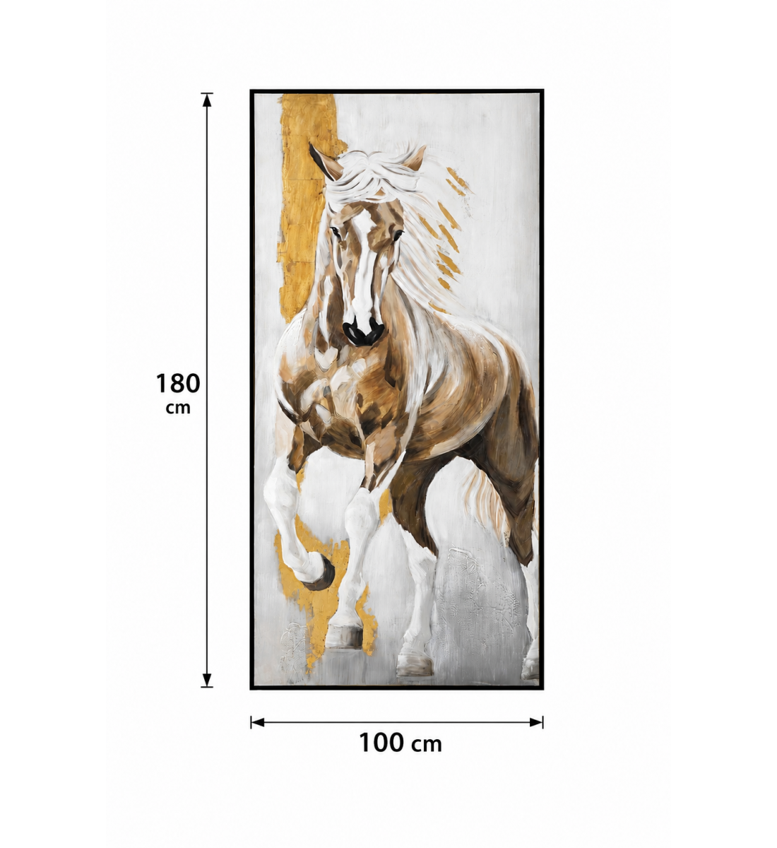لوحة فنية بإطار أسود مقاس 100 × 180 سم لوحة فنية بإطار أسود مقاس 100 × 180 سم