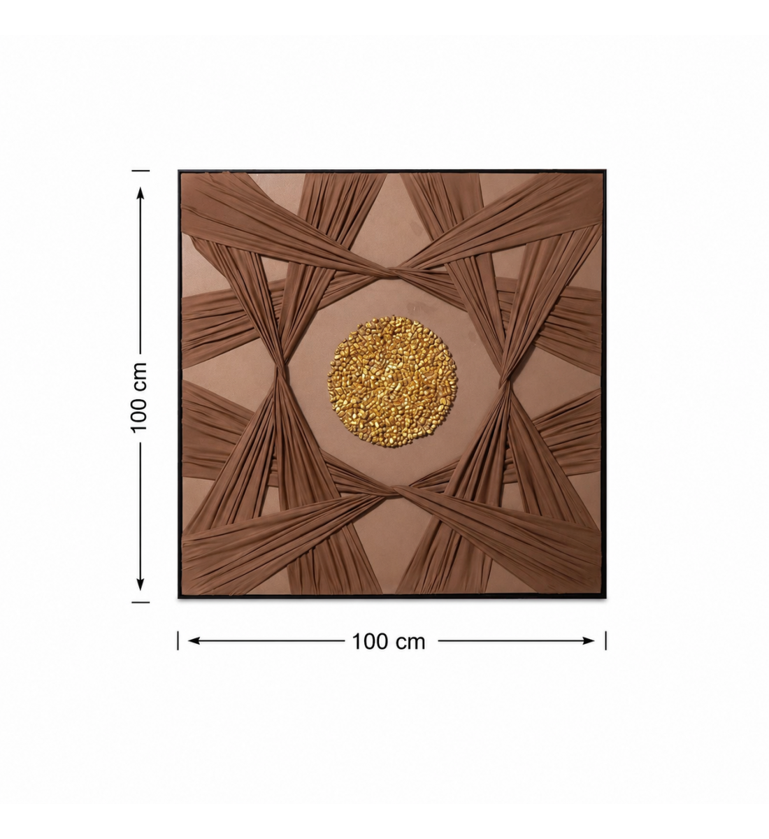 لوحة فنية مربعة بإطار أسود مقاس 100 × 100 سم لوحة فنية مربعة بإطار أسود مقاس 100 × 100 سم
