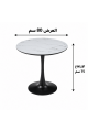 طاولة مقهى دائرية بسطح بديل السيراميك مقاس 80 × 80 سم باللون الأبيض طاولة مقهى دائرية بسطح بديل السيراميك مقاس 80 × 80 سم باللون الأبيض