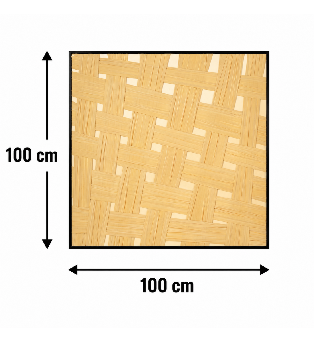 لوحة ديكور مربعة بإطار أسود مقاس 100 × 100 سم لوحة ديكور مربعة بإطار أسود مقاس 100 × 100 سم