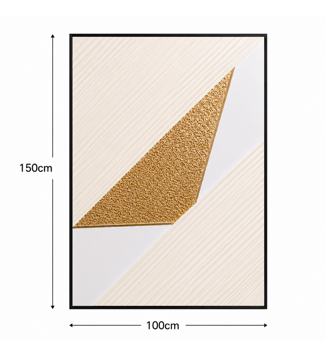 لوحة ديكور كبيرة بإطار أسود مقاس 100 × 150 سم