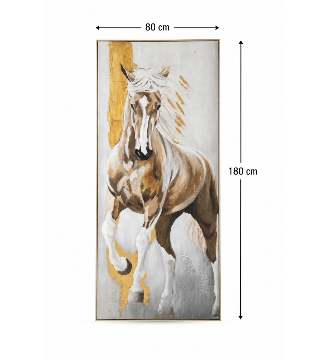 لوحة حائط بإطار ذهبي مقاس 80 × 180 سم لوحة حائط بإطار ذهبي مقاس 80 × 180 سم