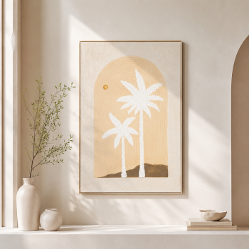 لوحة فنية للحائط بإطار ذهبي مقاس 80 × 120 سم