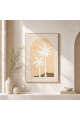 لوحة فنية للحائط بإطار ذهبي مقاس 80 × 120 سم