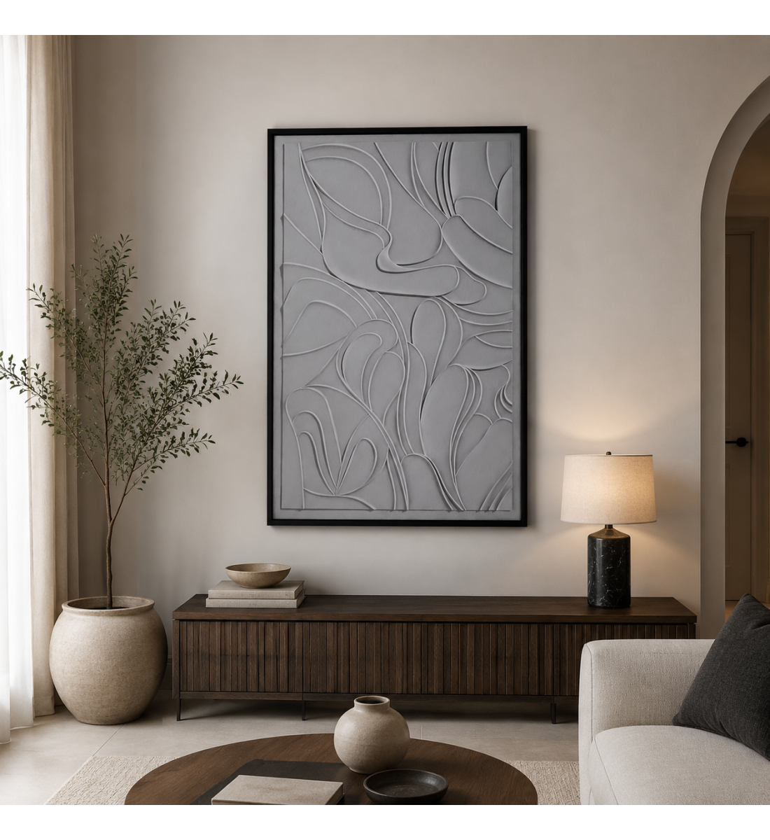 لوحة فنية راقية بإطار أسود مقاس 120 × 80 سم لوحة فنية راقية بإطار أسود مقاس 120 × 80 سم