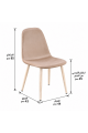 طاولة طعام خشبية مع ٤ كراسي باللون البيج طاولة طعام خشبية مع ٤ كراسي باللون البيج