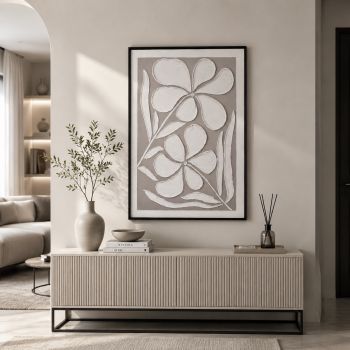 لوحة حائط راقية بإطار أسود مقاس 120 × 80 سم