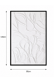 لوحة حائط بإطار أسود مقاس 120 × 80 سم