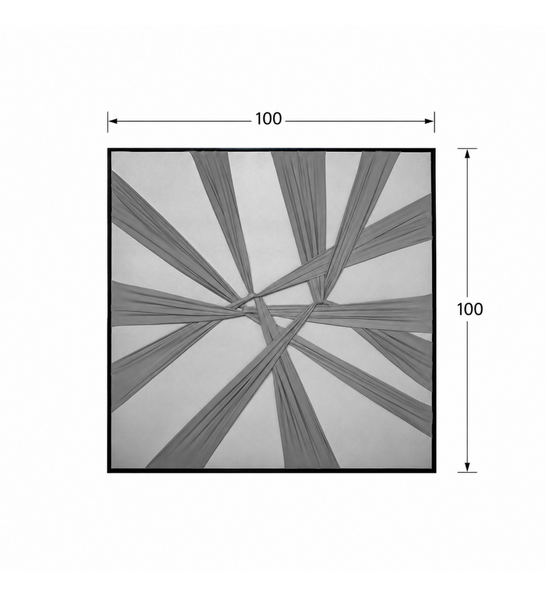لوحة فنية مربعة بإطار أسود مقاس 100 × 100 سم لوحة فنية مربعة بإطار أسود مقاس 100 × 100 سم