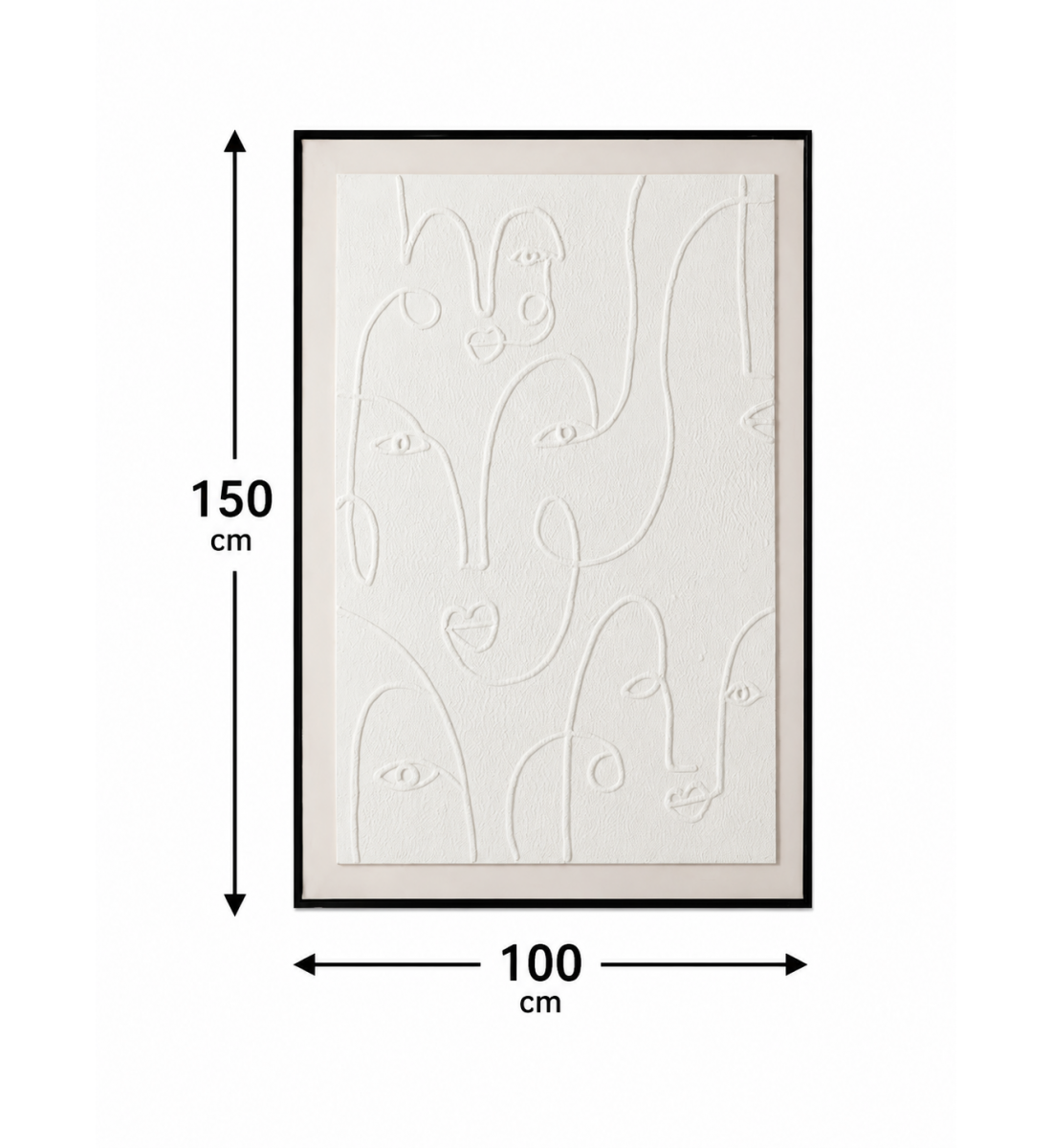لوحة حائط مودرن بإطار أسود مقاس 100 × 150 سم لوحة حائط مودرن بإطار أسود مقاس 100 × 150 سم