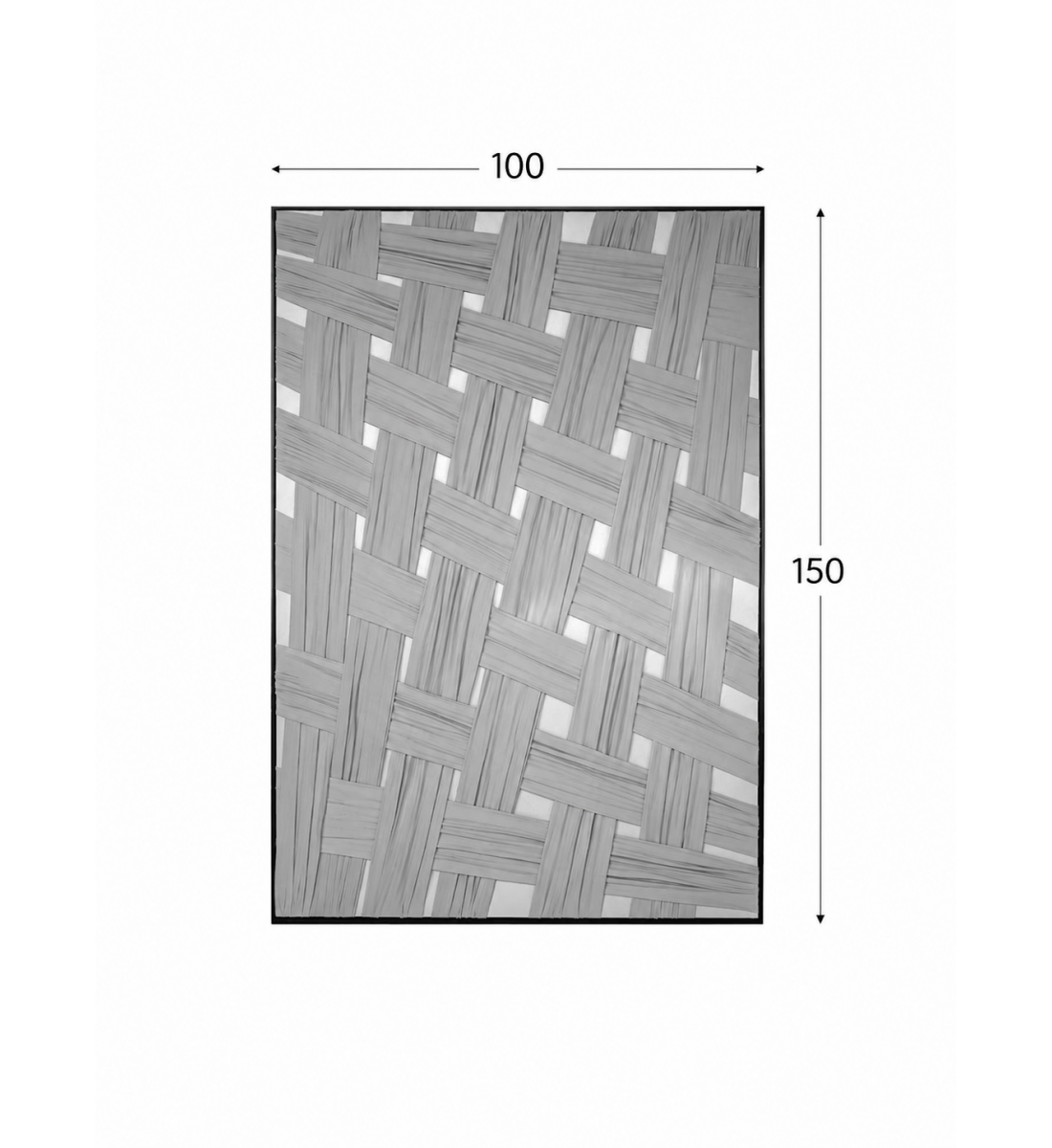لوحة فنية كبيرة بإطار أسود مقاس 150 × 100 سم
